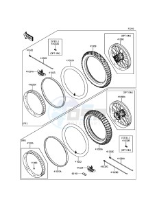 KLX450R KLX450AFF EU drawing Tires