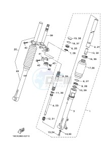 TT-R125 TT-R125LW (2CP6) drawing FRONT FORK