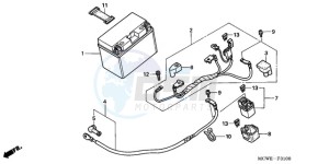 VFR800A9 UK - (E / ABS MME TWO) drawing BATTERY