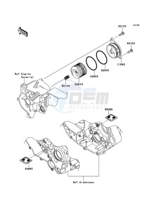 KFX450R KSF450B9F EU drawing Oil Filter