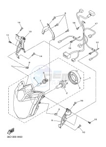 XJ6SA 600 DIVERSION (S-TYPE, ABS) (36DF 36DJ) drawing HEADLIGHT