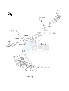 KLX 110 A (KLX110 MONSTER ENERGY) (A6F-A9FA) A9FA drawing FOOTRESTS