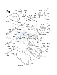 KX 500 E (E15-E16) drawing ENGINE COVER-- S- -