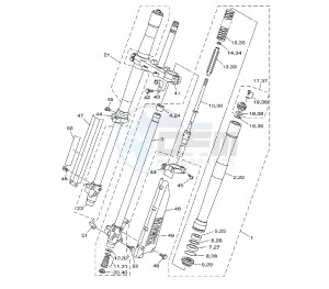 YZ 85 drawing FRONT FORK