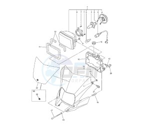 WR X 250 drawing HEADLIGHT