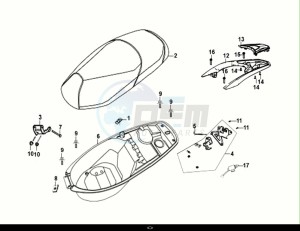 SYMPHONY S 125 (XF12W1-EU) (E5) (M1) drawing SEAT - REAR GRIP