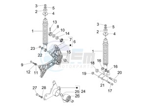 Granturismo 200 L drawing Rear suspension - Shock absorber - s