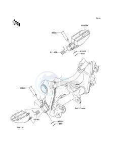 KLX 140 A [KLX140] (A8F-A9FA) A8F drawing FOOTRESTS