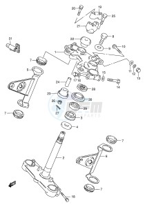 GN250 (E2) drawing STEERING STEM