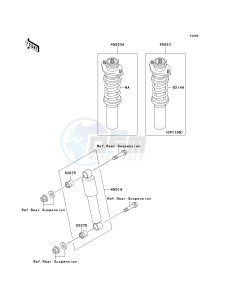 KAF 620 H [MULE 3010 4X4 HARDWOODS GREEN HD] (H6F-H8F) H7F drawing SHOCK ABSORBER-- S- -