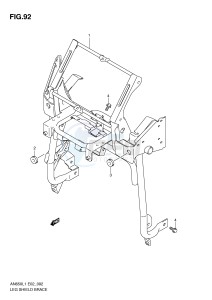 AN650 (E2) Burgman drawing LEG SHIELD BRACE (AN650AL1 E19)