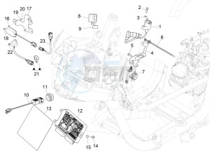 MEDLEY 125 4T IE ABS E4 2020 (EMEA) drawing Voltage Regulators - Electronic Control Units (ecu) - H.T. Coil