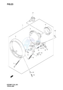 GZ250 (P19) drawing HEADLAMP