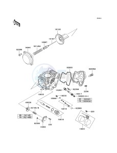 KSV 700 B [KFX 700] (B6F-B9F) B7F drawing CARBURETOR PARTS