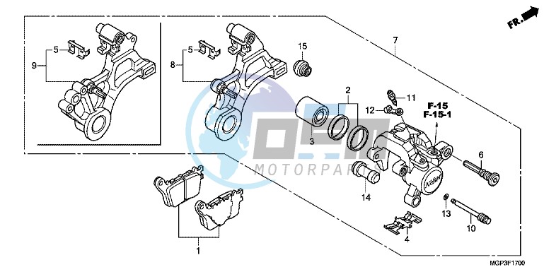 REAR BRAKE CALIPER