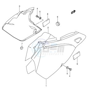 DR-Z400 (E3-E28) drawing FRAME COVER (MODEL K3 K4)