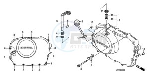 XL700VA9 France - (F / ABS CMF) drawing RIGHT CRANKCASE COVER