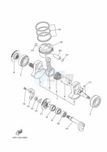 YFZ450R (BW2V) drawing CRANKSHAFT & PISTON