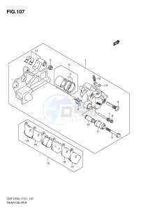 GSF1250 (E21) Bandit drawing REAR CALIPER (GSF1250L1 E21)