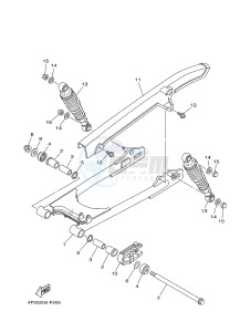 YBR125E (4P2G 4P2H 4P2J) drawing REAR ARM & SUSPENSION