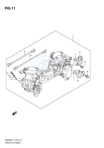 SV650S (E2) drawing THROTTLE BODY