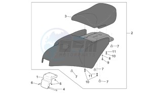 Scarabeo 125-150-200 (eng. Rotax) drawing Saddle unit