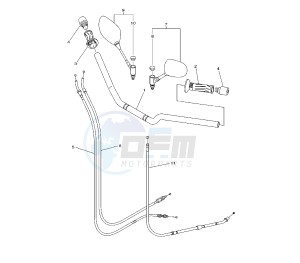 XJ6-N 600 drawing STEERING HANDLE AND CABLE