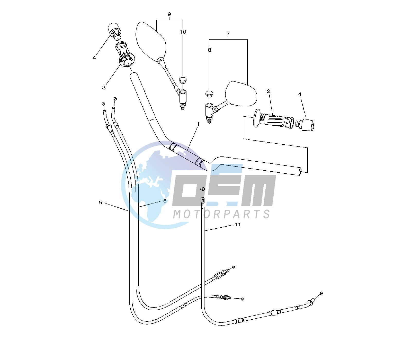 STEERING HANDLE AND CABLE