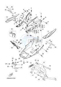 YP125RA (ABS) X-MAX 125 ABS (2DMD 2DMD) drawing STAND & FOOTREST