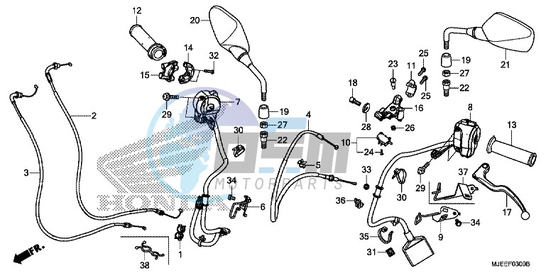 HANDLE LEVER/SWITCH/CABLE/MIRROR