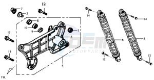 JOYRIDE 125 drawing REAR FORK - REAR SUSPENSION