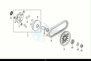 MIO 50I (FS05W2-NL) (E5) (M1) drawing MOVABLE DRIVE FACE ASSY