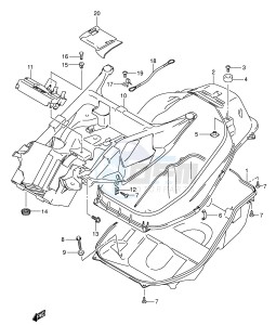 AN650 (E2) Burgman drawing HELMET BOX