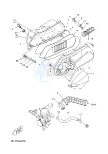 YPR250RA XMAX 250 ABS EVOLIS 250 ABS (2DL7 2DL7) drawing INTAKE 2