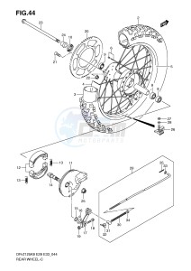 DR-Z125 (E28-E33) drawing REAR WHEEL (DR-Z125)