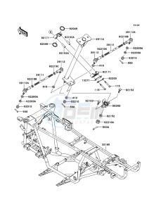 KVF360 4x4 KVF360ADF EU GB drawing Frame