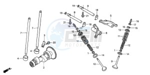 TRX400FA FOURTRAX AT drawing CAMSHAFT/VALVE