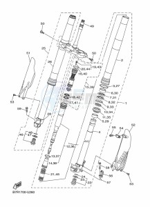 WR450F (B7R4) drawing FRONT FORK