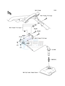 KFX450R KSF450B9F EU drawing Ignition System