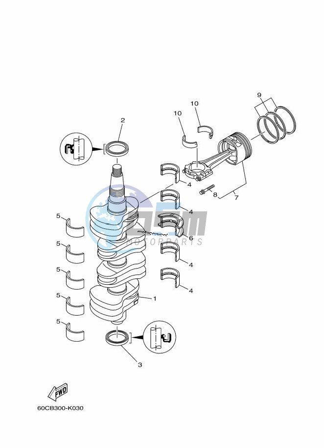 CRANKSHAFT--PISTON