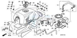 CBF600NA9 France - (F / ABS CMF) drawing FUEL TANK (CBF600N/NA)