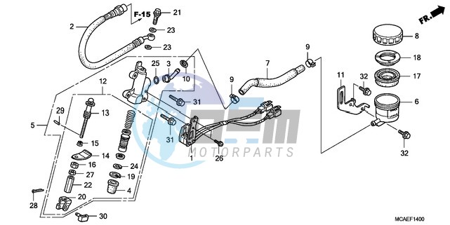 REAR BRAKE MASTER CYLINDER