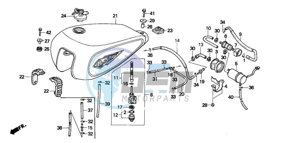 FUEL TANK/FUEL PUMP (VT1100CS/CT)