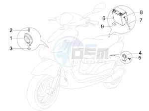 Fly 50 4t (25-30 kmh) drawing Remote control switches - Battery - Horn