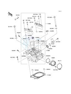 KX 450 E (KX450F MONSTER ENERGY) (E9FA) E9FA drawing CYLINDER HEAD