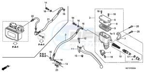 FJS400D9 ED / 2ED drawing REAR BRAKE MASTER CYLINDER