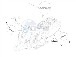 LX 125 4T 3V IGET NOABS E3-E4 (APAC) drawing Plates - Emblems