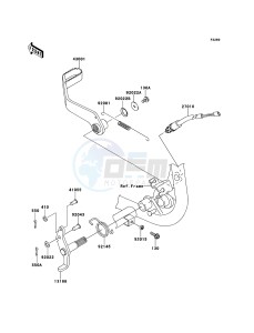 KFX700 KSV700A8F EU drawing Brake Pedal