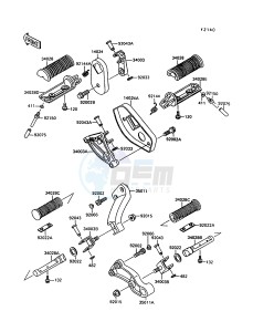 VN 1500 C [VULCAN 1500 L] (C3-C4) [VULCAN 1500 L] drawing FOOTRESTS