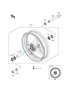 NINJA ZX-10R ABS ZX1000KFFA FR XX (EU ME A(FRICA) drawing Front Hub